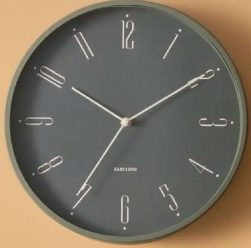 Karlsson Wandklok Regal Numbers jungle groen