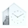 Karlsson Wandklok Sitting Cat wit
