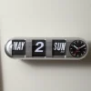 Karlsson Wandklok Tube Flip zilver