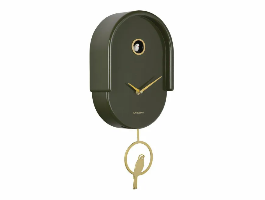 Karlsson Wandklok Tweet luxury groen