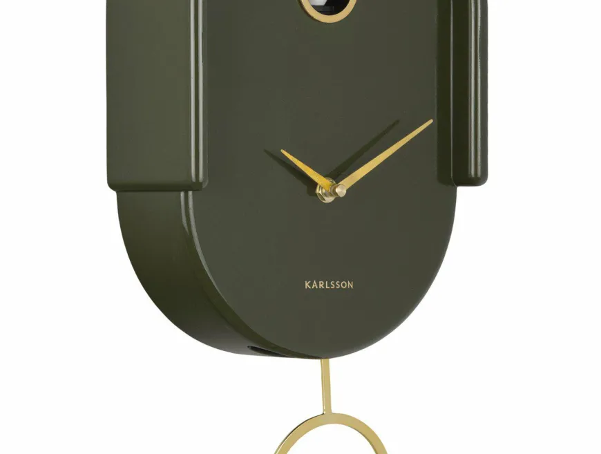 Karlsson Wandklok Tweet luxury groen