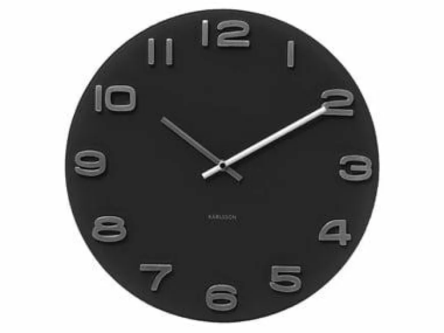 Karlsson Wandklok Vintage Round zwart Ø 35 cm