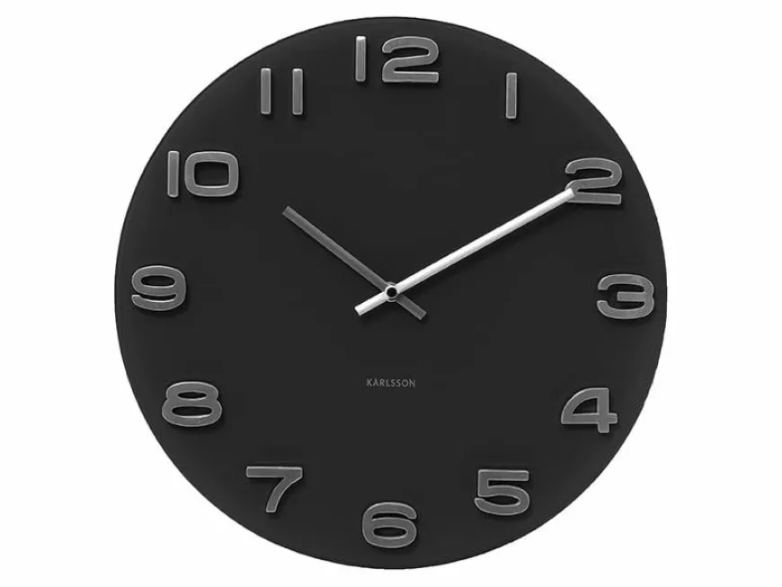Karlsson Wandklok Vintage Round zwart Ø 35 cm