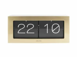 Karlsson Wand-/Tafelklok Boxed Flip XL goud