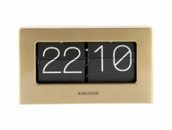 Karlsson Wand-/Tafelklok Boxed Flip goud