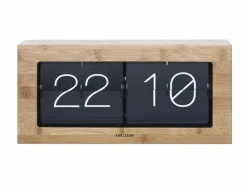Karlsson Wand-/Tafelklok Boxed Flip XL Bamboo