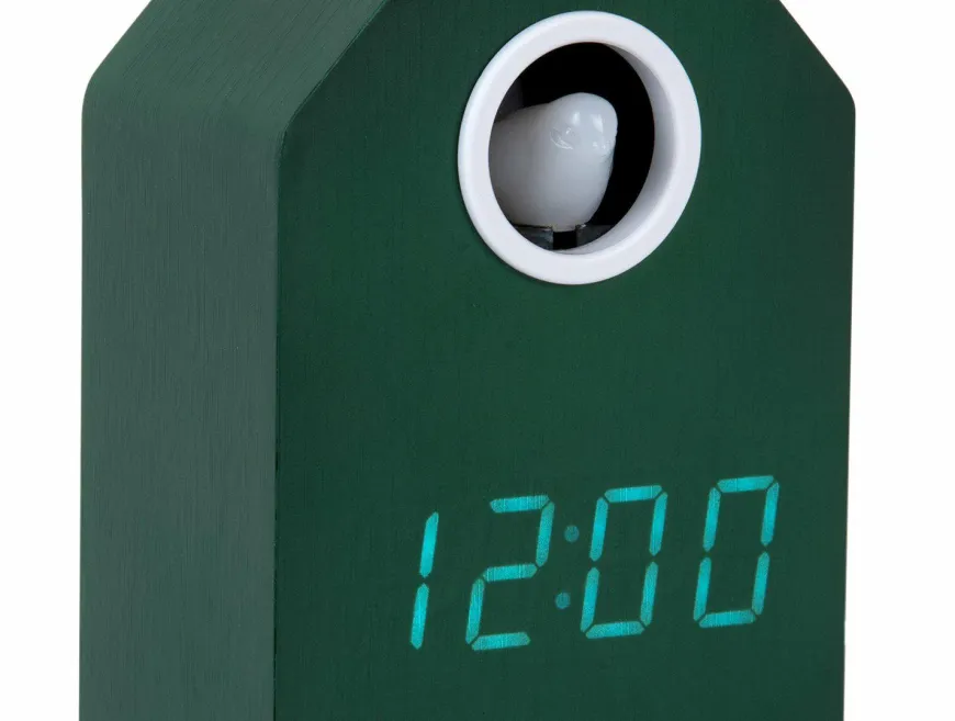 Karlsson Wekker Cuckoo LED retro groen