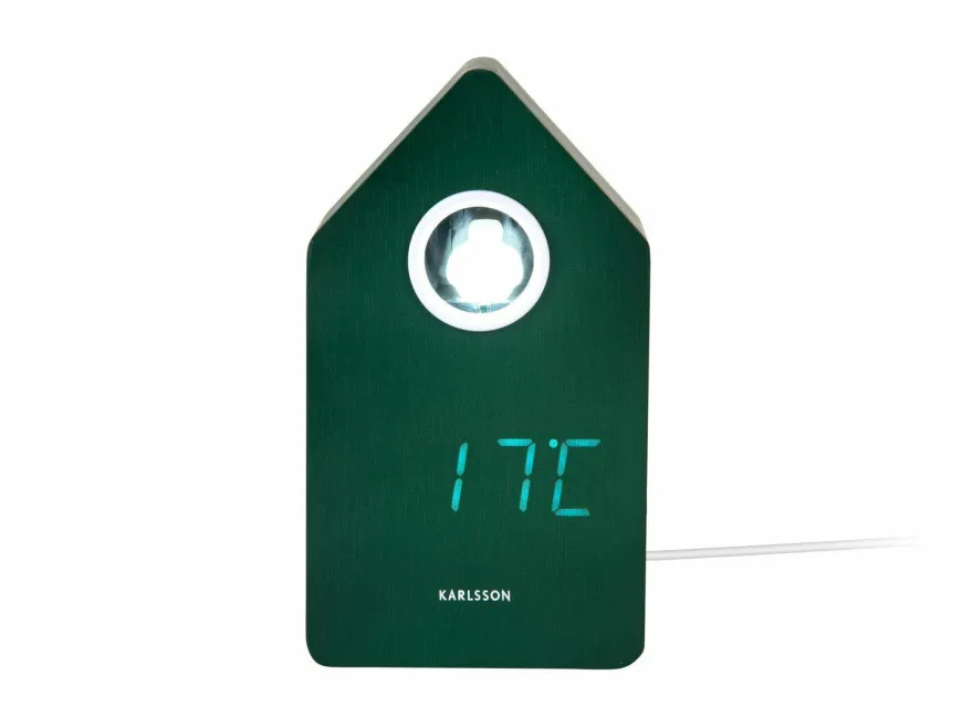Karlsson Wekker Cuckoo LED retro groen