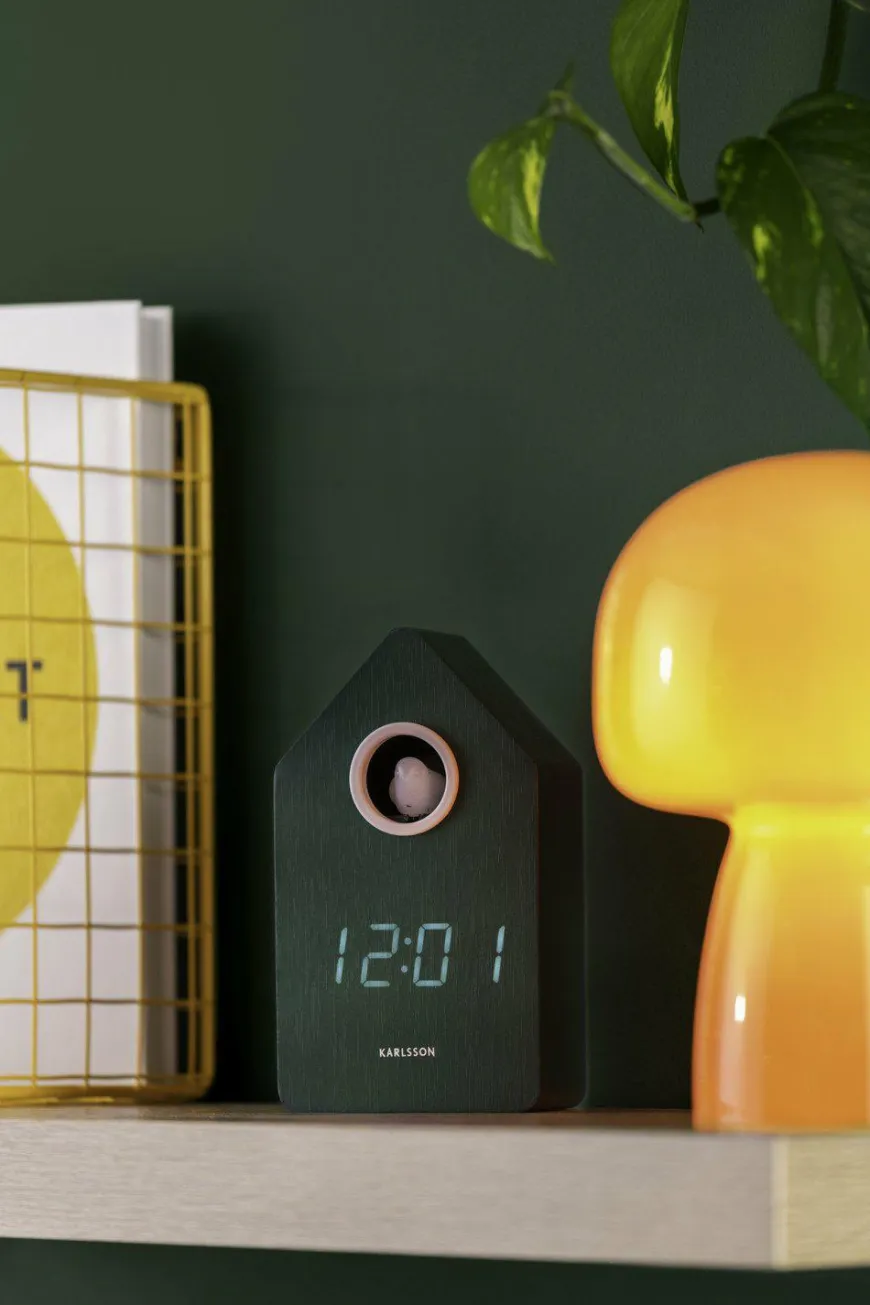 Karlsson Wekker Cuckoo LED retro groen