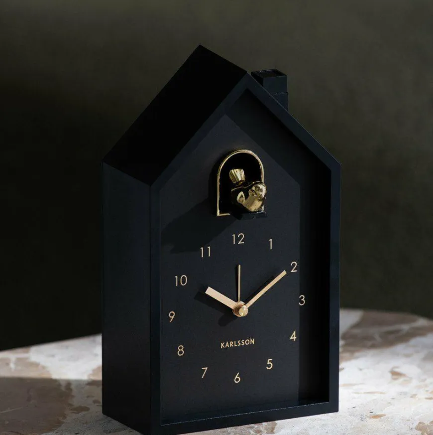 Karlsson Wekker Modern Cuckoo Oro zwart
