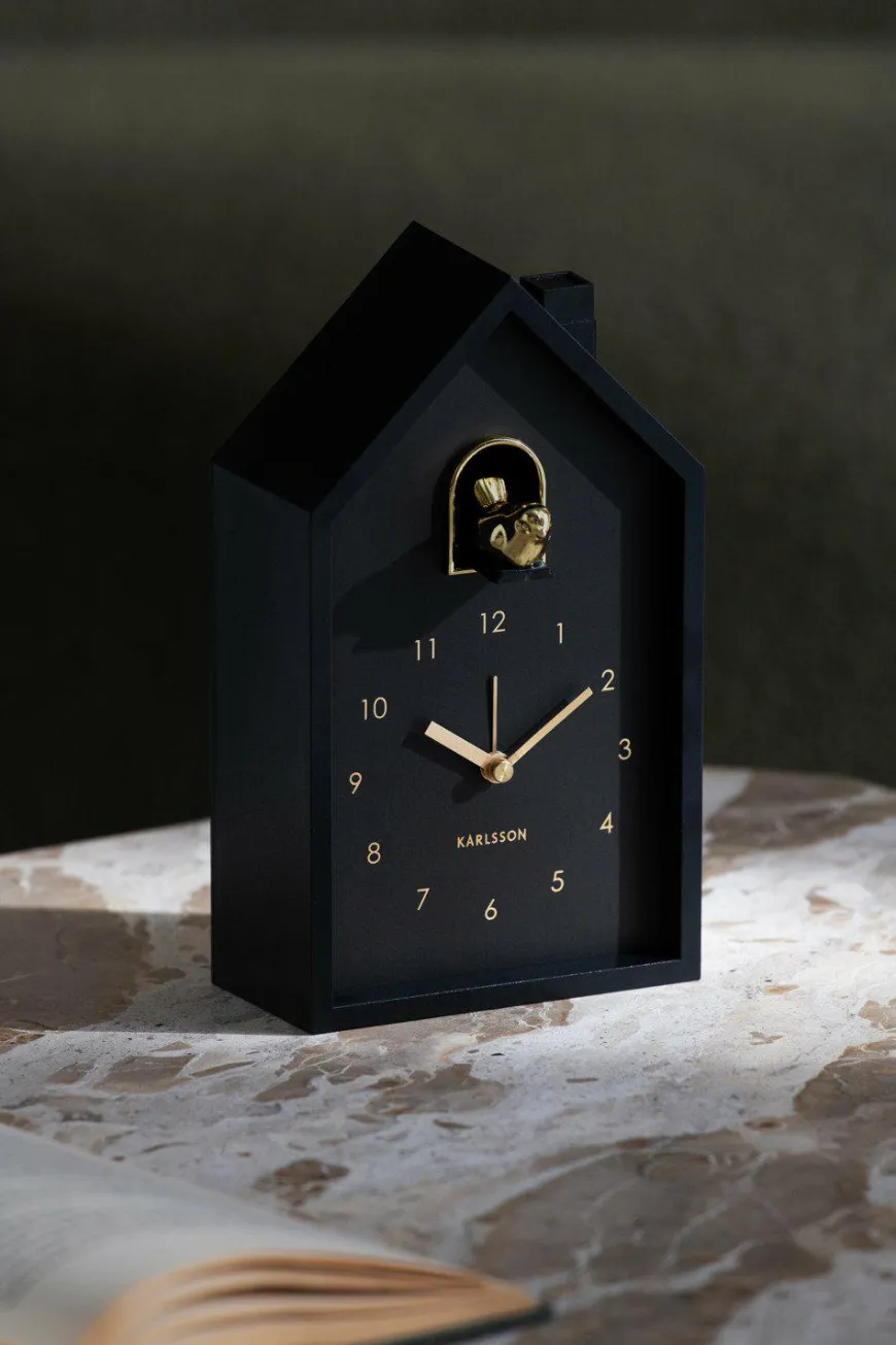 Karlsson Wekker Modern Cuckoo Oro zwart