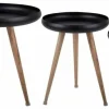 Leitmotiv Bijzettafel set van 3 Tripod met mangohouten poten