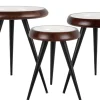 Leitmotiv Bijzettafel set van 3 Tripod met metalen poten