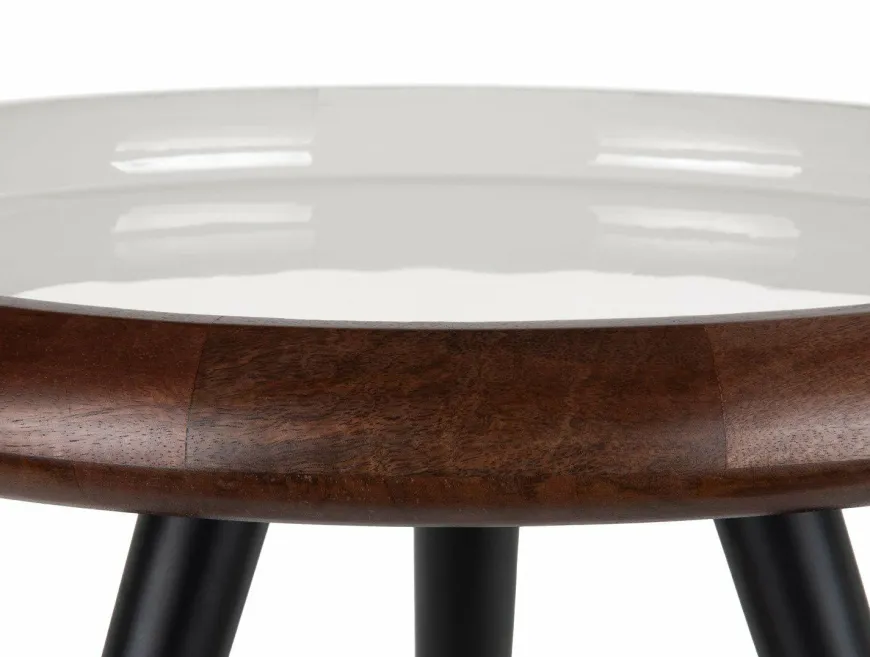 Leitmotiv Bijzettafel set van 3 Tripod met metalen poten