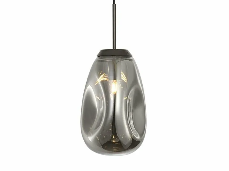Leitmotiv Hanglamp Blown Glass Medium rookglas