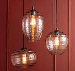 Leitmotiv Hanglamp Glamour Cone glas smoke