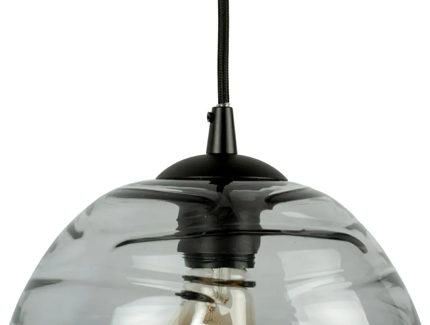 Leitmotiv Hanglamp Glamour Cone glas smoke