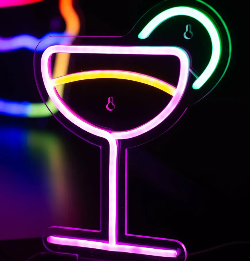 Leitmotiv Neon licht Cocktail multi colour