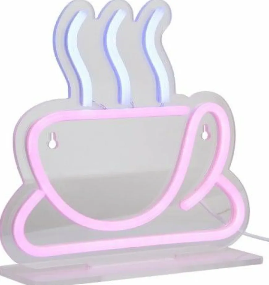 Leitmotiv Neon licht Coffee roze