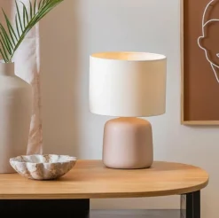 Leitmotiv Tafellamp Alma Straight zand bruin