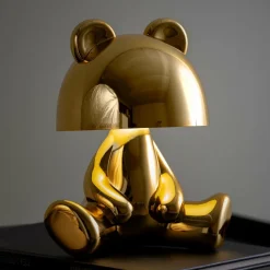 Leitmotiv Tafellamp Bear LED met bluetooth speaker goud