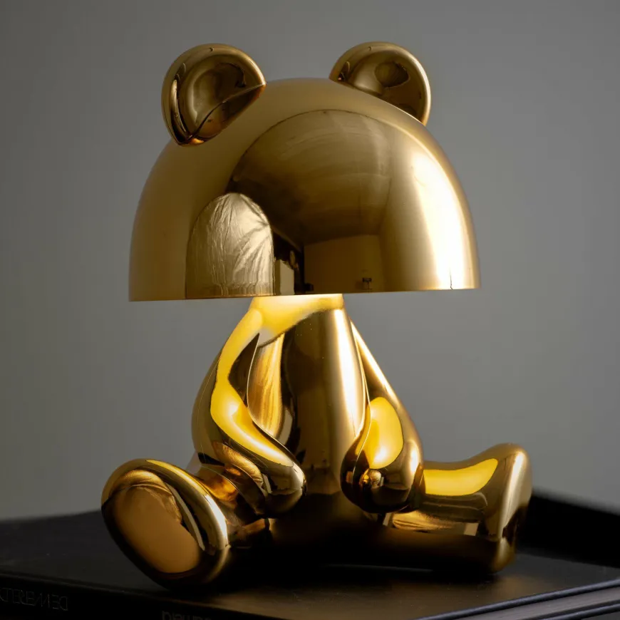 Leitmotiv Tafellamp Bear LED met bluetooth speaker goud
