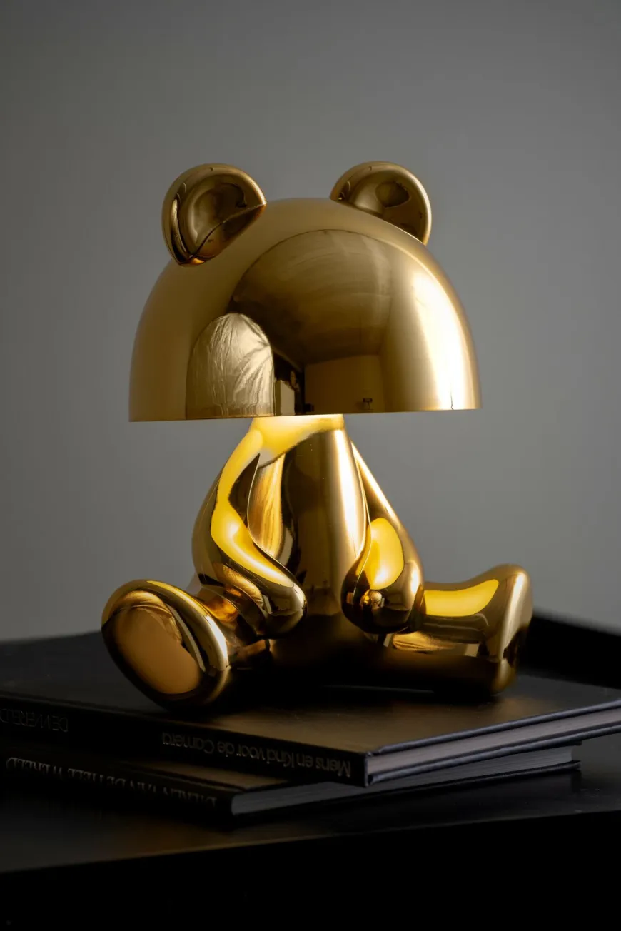 Leitmotiv Tafellamp Bear LED met bluetooth speaker goud