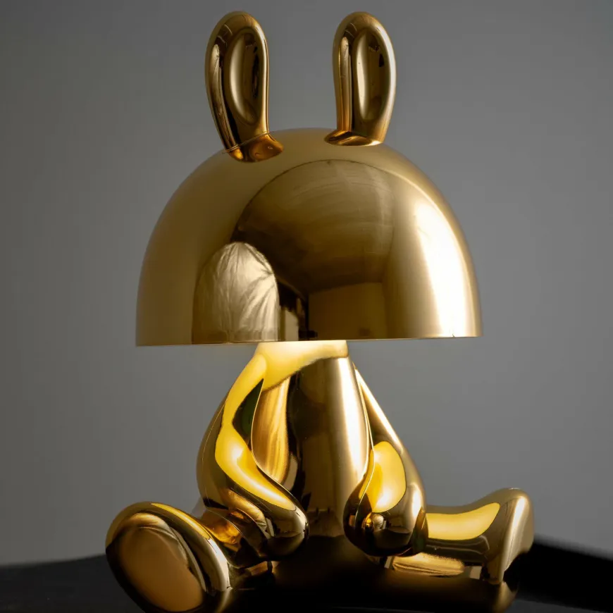 Leitmotiv Tafellamp Bunny LED met bluetooth speaker goud