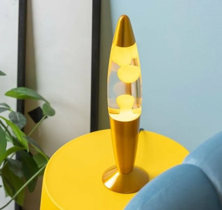 Leitmotiv Tafellamp Funky Rocket Lava geel