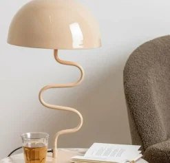 Leitmotiv Tafellamp Twist zacht bruin