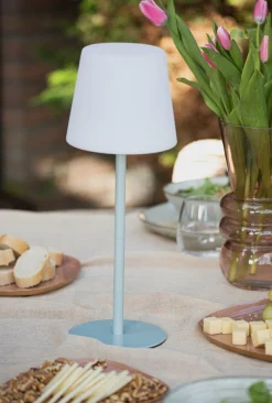Leitmotiv Tafellamp voor binnen en buiten lichtblauw