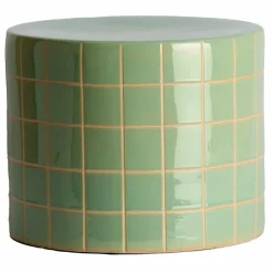 Light en Living Bijzettafel Ø42x34 cm MAUCHO keramiek licht groen+crème