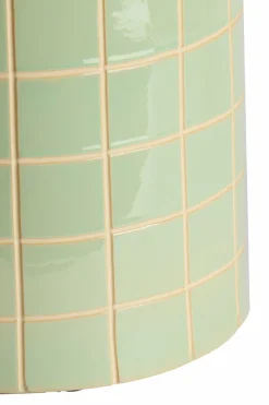 Light en Living Bijzettafel Ø42x34 cm MAUCHO keramiek licht groen+crème