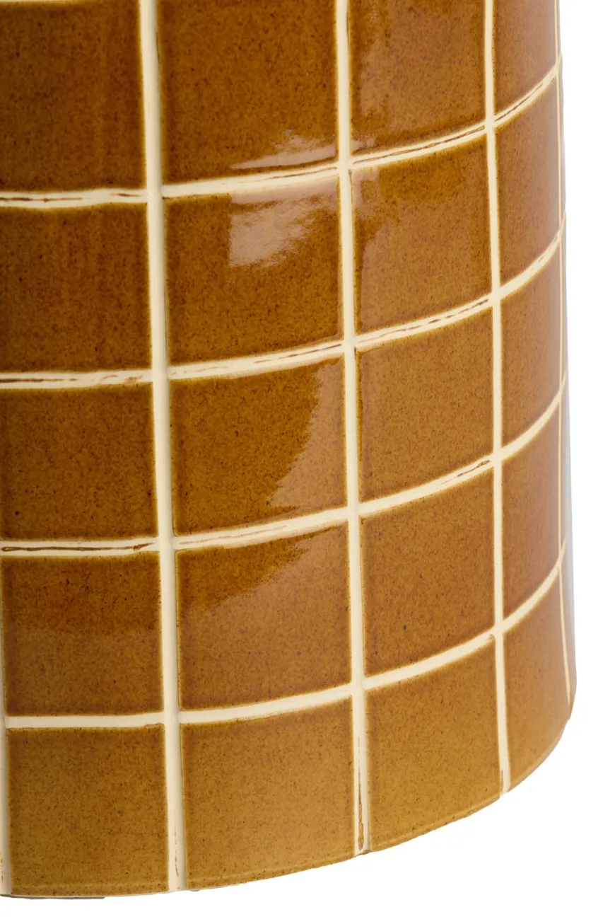 Light en Living Bijzettafel Ø33x44 cm MAUCHO keramiek cognac+crème