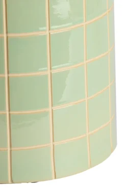 Light en Living Bijzettafel Ø33x44 cm MAUCHO keramiek licht groen+crème