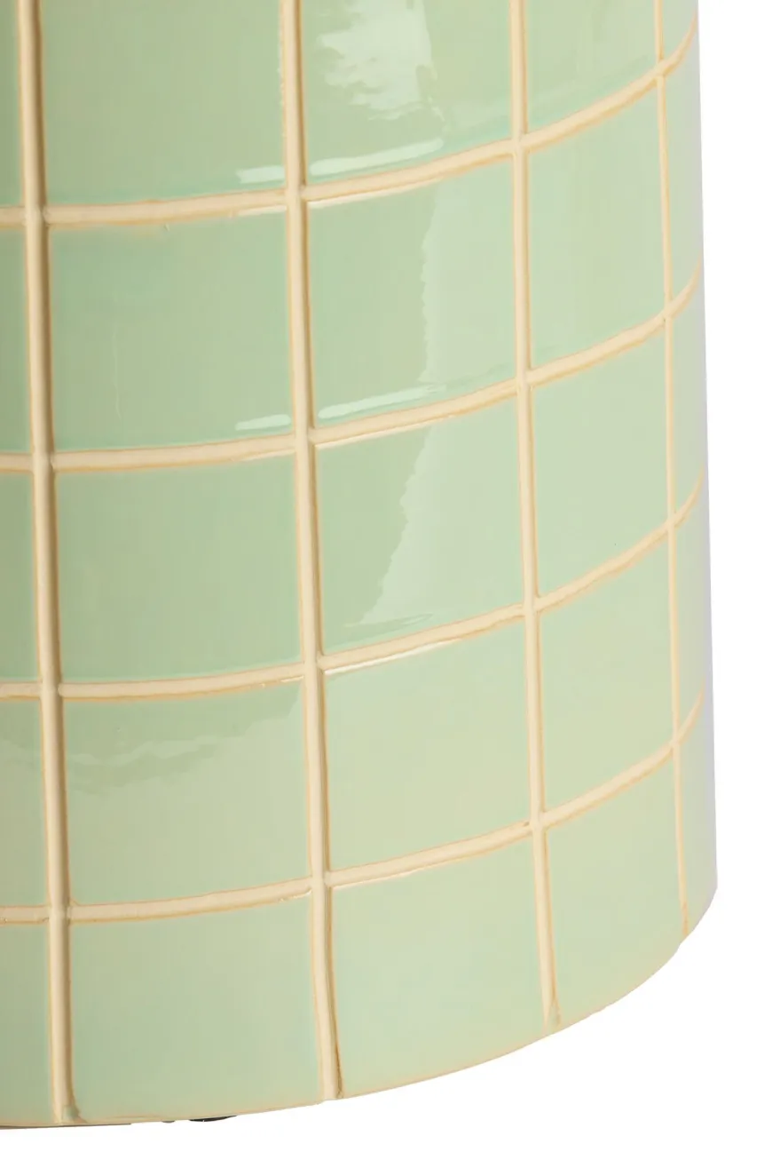 Light en Living Bijzettafel Ø33x44 cm MAUCHO keramiek licht groen+crème