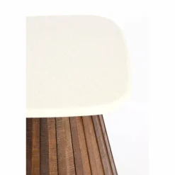 Light en Living Bijzettafel 45x45x40 cm OKATO crème+hout bruin