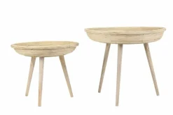 Light en Living Bijzettafel Set van 2 COLON naturel