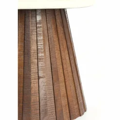 Light en Living Bijzettafel 45x45x35 cm OKATO crème+hout bruin