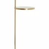 Light en Living Bijzettafel Ø26x76 cm LEDA travertin bruin+brons