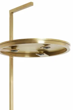 Light en Living Bijzettafel Ø26x76 cm LEDA travertin bruin+brons