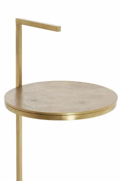 Light en Living Bijzettafel Ø26x76 cm LEDA travertin bruin+brons