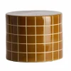 Light en Living Bijzettafel Ø42x34 cm MAUCHO keramiek cognac+crème