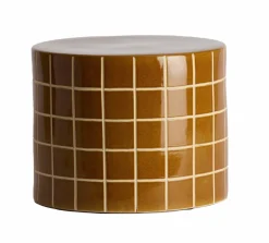 Light en Living Bijzettafel Ø42x34 cm MAUCHO keramiek cognac+crème