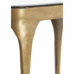 Light en Living Bijzettafel Set van 2 max 50x45,5x50 cm AVI glas smoke+antiek brons