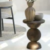 Light en Living Bijzettafel Ø40x50 cm MIRTO hout mat donker bruin