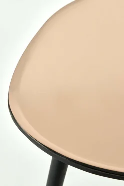 Light en Living Bijzettafel 37x35x44,5 cm DIVO spiegel bruin glas+zwart