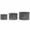 Light en Living Bloempot S/3 Ø21x13+Ø26x17+Ø31x20 cm INDICA zink grijs