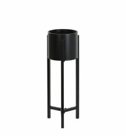Light en Living Bloempot deco op standaard BAKSI mat zwart - 3 maten