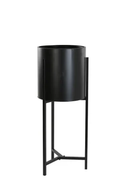Light en Living Bloempot deco op standaard BAKSI mat zwart - 3 maten